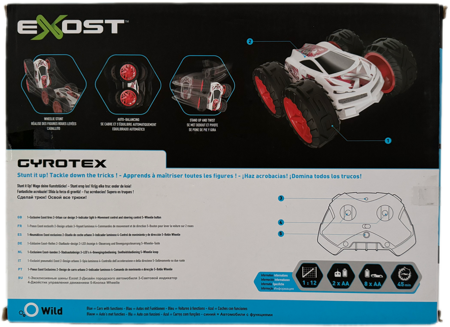 Spielzeugauto ferngesteuert Exost Gyrotex